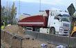 camion renversé sur l'échangeur de Cheratte